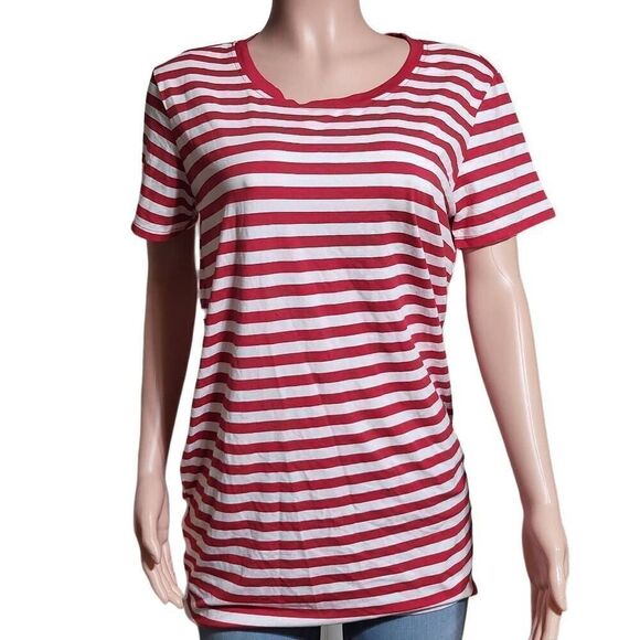 Bundle 2 Crew neck striped short sleeve tee t-shirt M - Picture 3 of 7